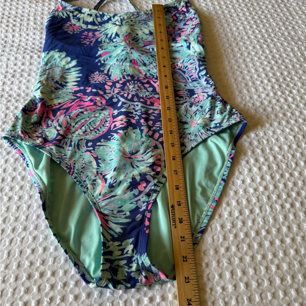 Lilly Pulitzer Navy and Green Kids One Piece - Picture 12 of 12